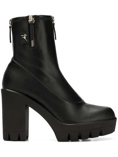 Shop Giuseppe Zanotti Design High Heel Boots - Black