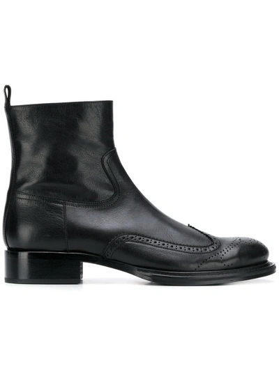 Shop Ann Demeulemeester Classic Chelsea Boots - Black