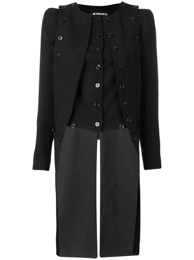 Shop Ann Demeulemeester Double Buttoned Waistcoat - Black