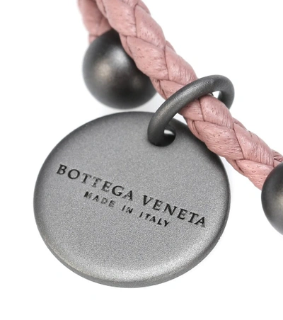 Shop Bottega Veneta Intrecciato Leather Bracelet In Pink