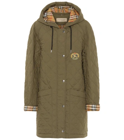 Shop Burberry Lightweight Quilted Parka In Green