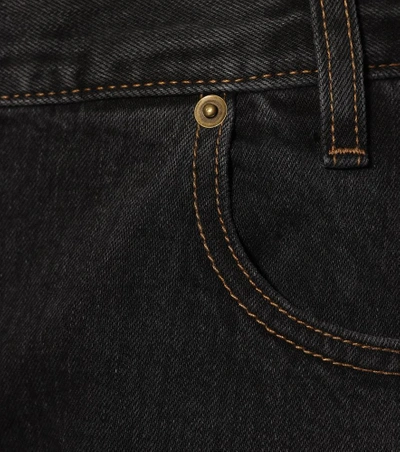 Shop Monse Cropped Boyfriend Jeans In Black