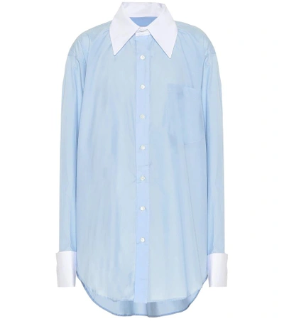 Shop Matthew Adams Dolan Oversized Cotton Shirt In Blue