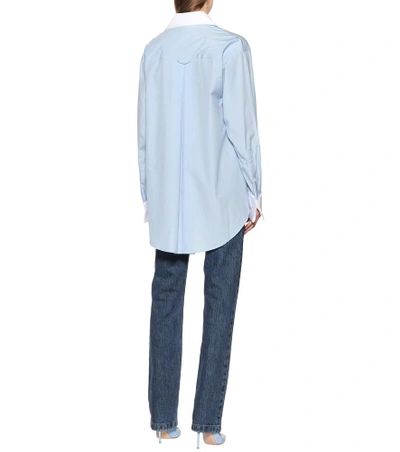 Shop Matthew Adams Dolan Oversized Cotton Shirt In Blue