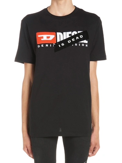 Shop Diesel Just Division T-shirt In Black