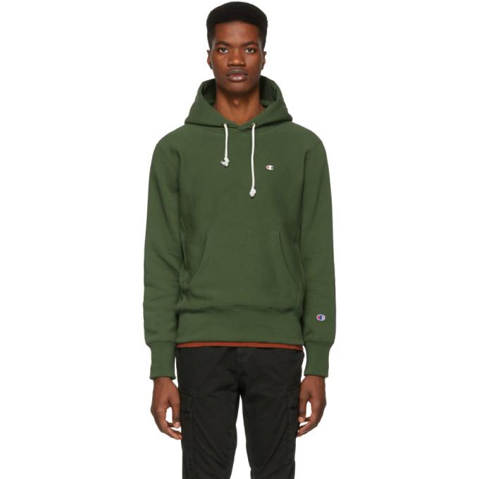 champion reverse weave hoodie olive