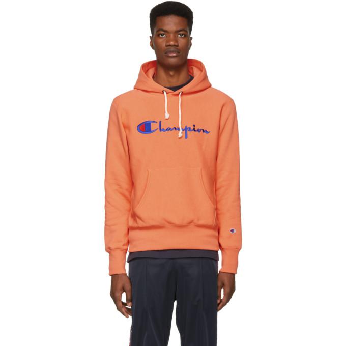 champion reverse weave hoodie peach