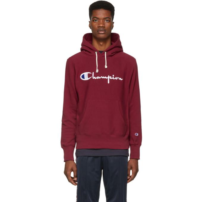 burgundy sweatshirt champion