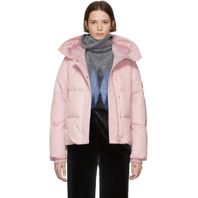 Shop Kenzo Pink Down Quilted Jacket