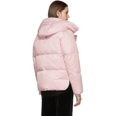 Shop Kenzo Pink Down Quilted Jacket