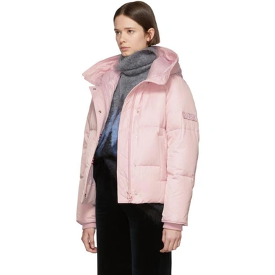Shop Kenzo Pink Down Quilted Jacket