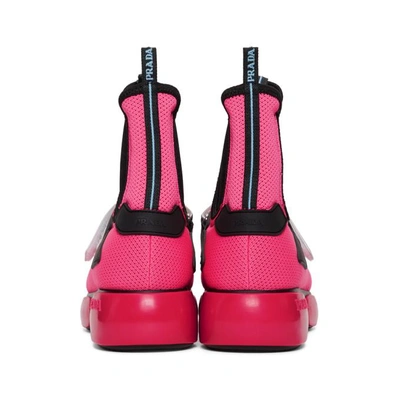 Shop Prada Pink Cloudbust High-top Sneakers In F0o0h Pink