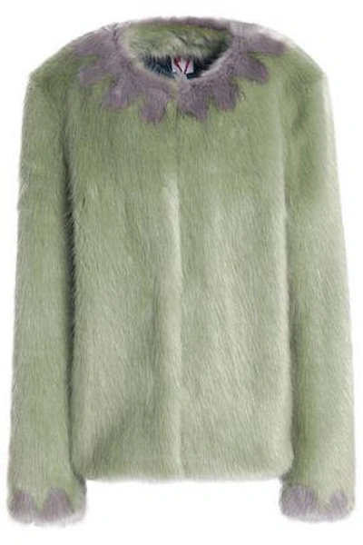 Shop Shrimps Woman Polly Faux Fur Coat Light Green
