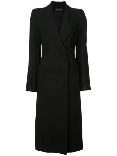 Shop Ann Demeulemeester Fitted Coat - Black