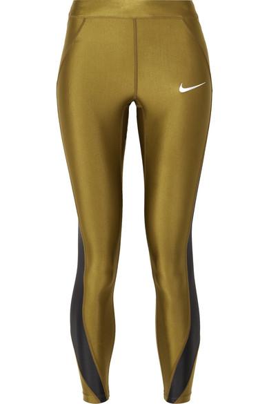 nike tights metallic