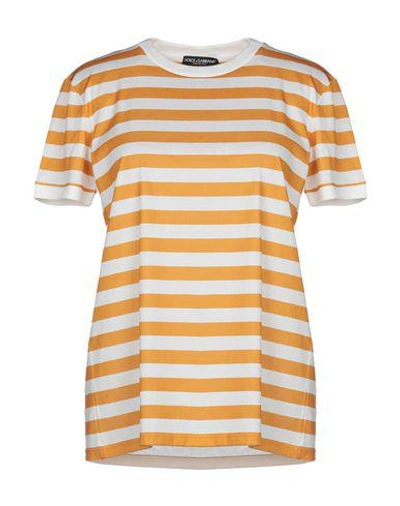 Shop Dolce & Gabbana T-shirts In Orange