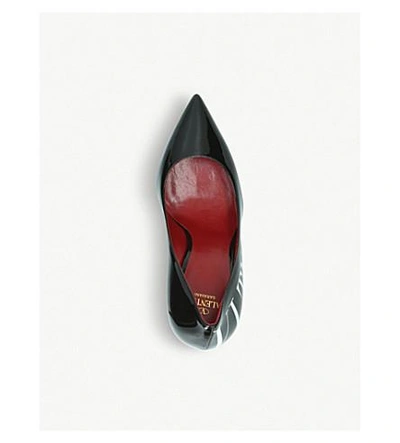 加拉瓦尼 105 标志印刷专利皮革宫廷鞋