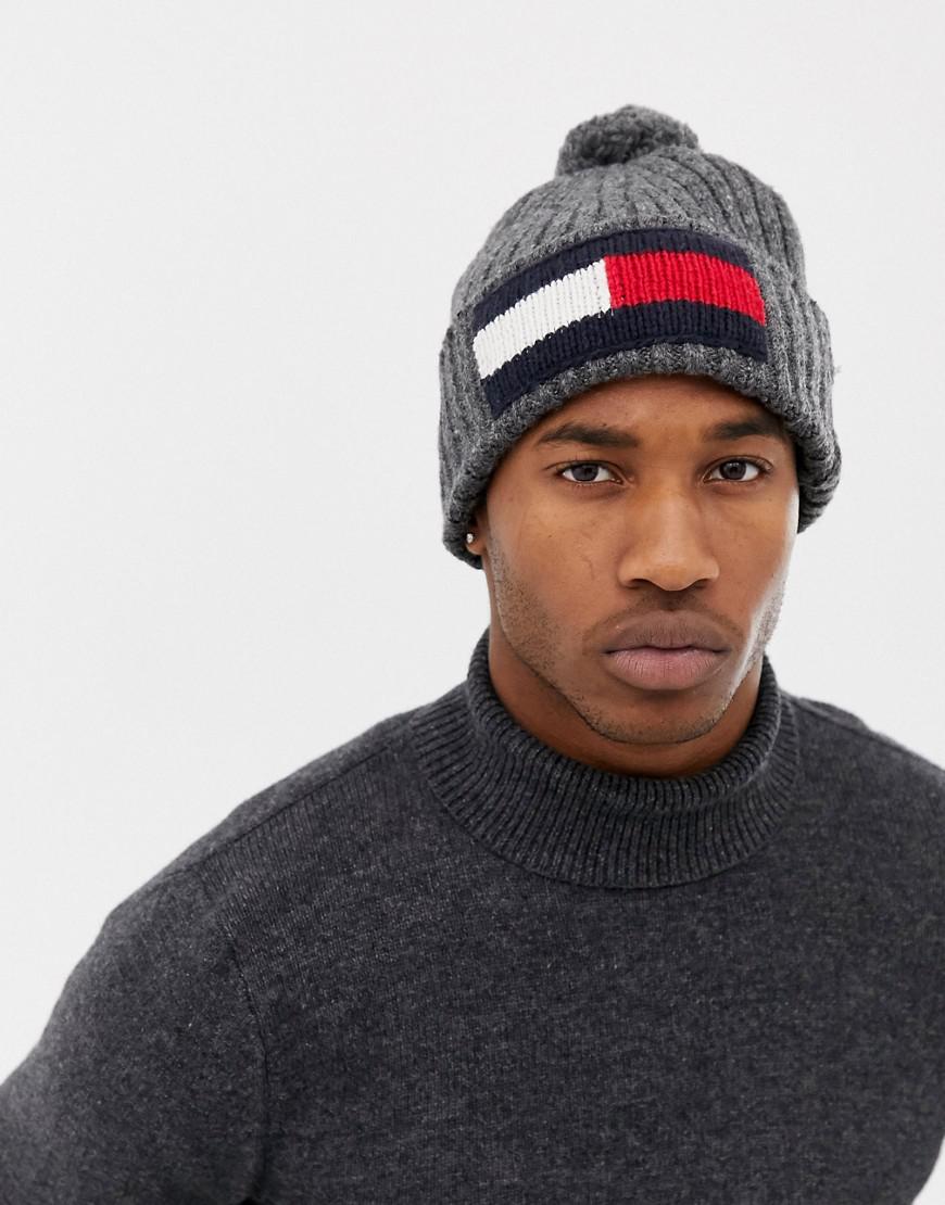 tommy hilfiger pom pom beanie