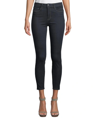 Shop L Agence Margot High-rise Skinny Ankle Jeans In Midnight
