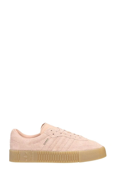 Shop Adidas Originals Sambarose Pink Suede Sneakers In Rose-pink