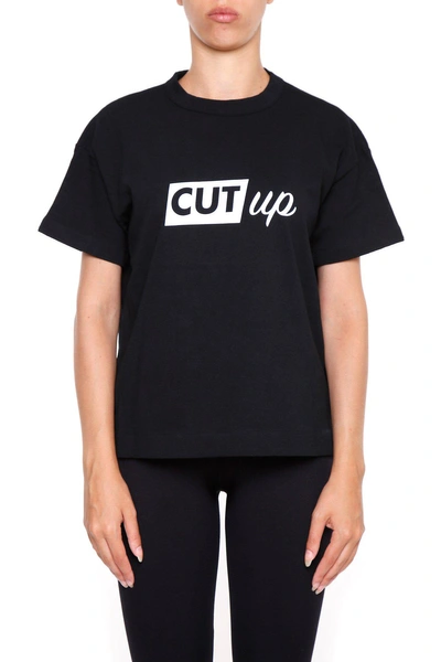 Shop Sacai Cut Up T In Black