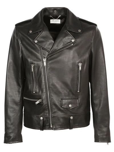 Shop Saint Laurent Classic Biker Jacket In Black