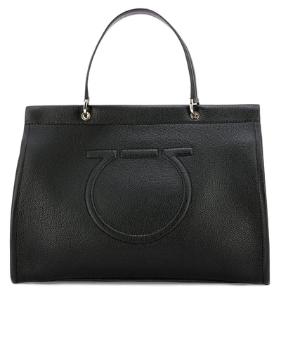 Shop Ferragamo Salvatore  Meera Tote Bag In Black