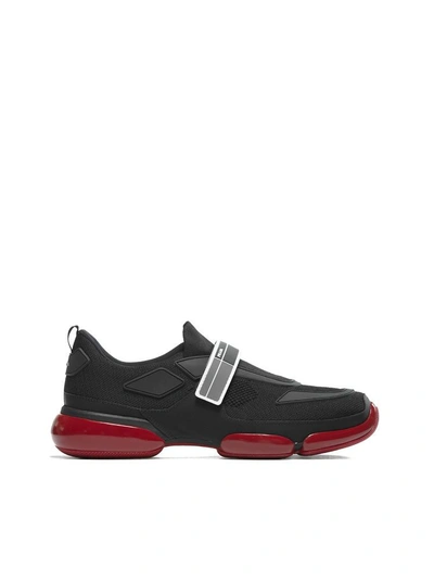 Prada Black & Red Cloudbust Sneakers | ModeSens