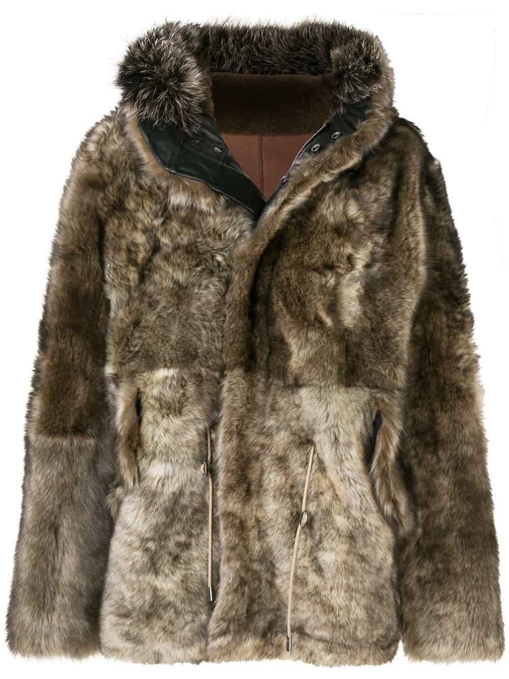 yves salomon fox fur coat