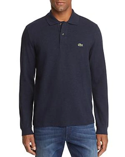 Shop Lacoste Long Sleeve Polo Shirt In Eclipse