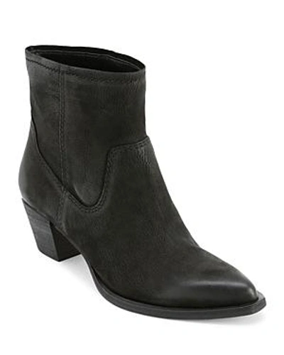 Shop Dolce Vita Women's Kodi Pointed Toe Booties In Black Nubuck Leather