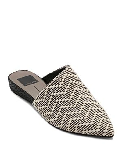 Shop Dolce Vita Women's Ekko Mules In Black/white Fabric