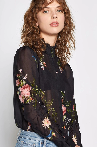 Joie elzie silk floral hot sale blouse