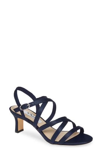 nina genaya strappy evening sandals navy