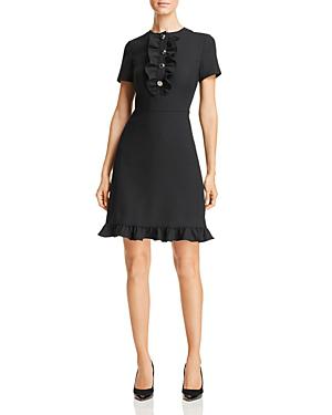 tory burch black ruffle dress