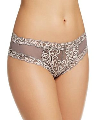 Shop Natori Feathers Hipster In Stormy/ Princress