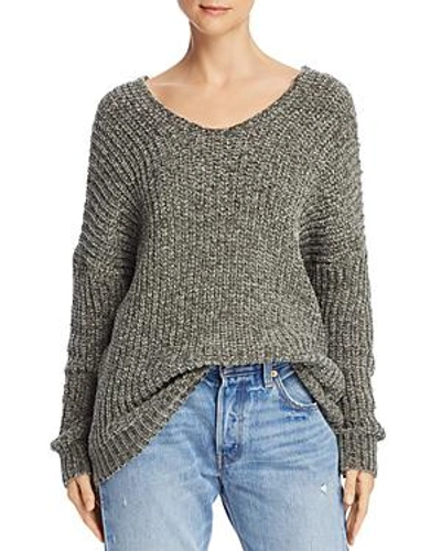 Shop Band Of Gypsies Cecil Chenille Sweater In Sage