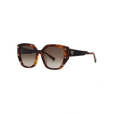Shop Mcm Tortoiseshell Cat-eye Sunglasses