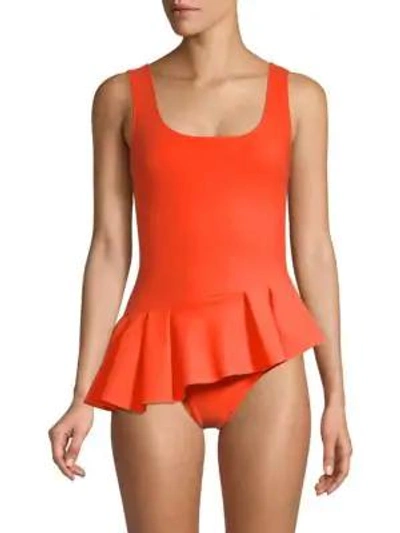 Shop Chiara Boni La Petite Robe Women's Cey One-piece Swimsuit In Arancio