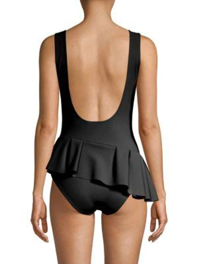 Shop Chiara Boni La Petite Robe Cey One-piece Bathing Suit In Black