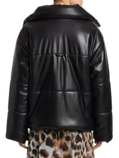 Shop Nanushka Vegan Leather Puffer Jacket In Blush