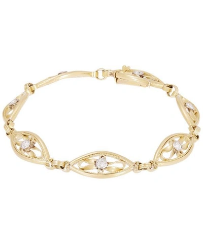 Shop Kojis Gold Art Nouveau Diamond Filigree Bracelet
