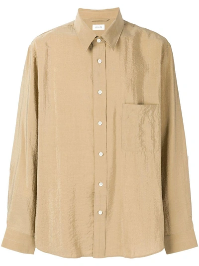 Shop Lemaire Plain Button Down Shirt - Neutrals
