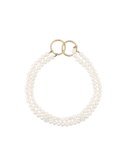 Shop Magda Butrym Lily Freshwater Pearl Necklace - White