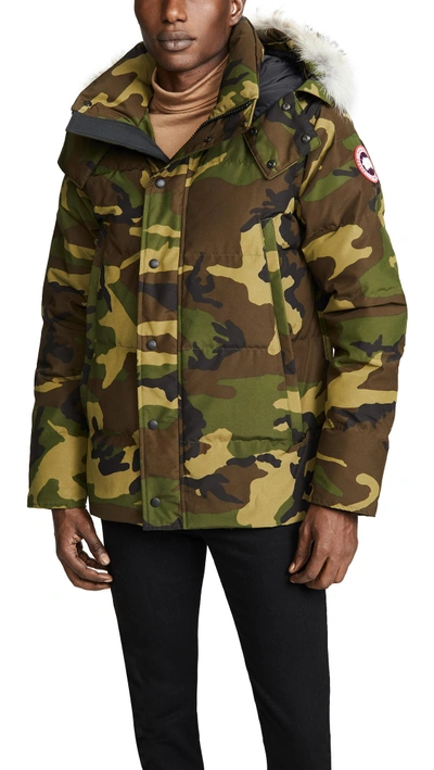 Shop Canada Goose Wyndham Parka In Classic Camo