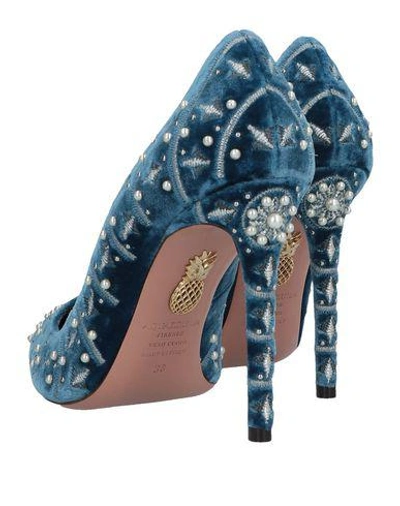 Shop Aquazzura Pump In Slate Blue