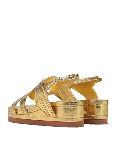 Shop Dries Van Noten Sandals In Gold