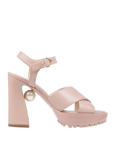 Shop Nicholas Kirkwood Sandals In Light Pink
