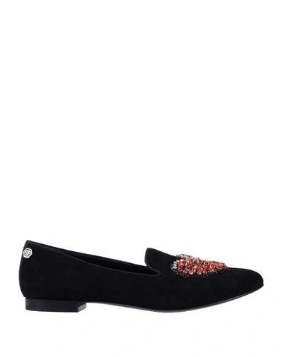 Shop Philipp Plein Loafers In Black