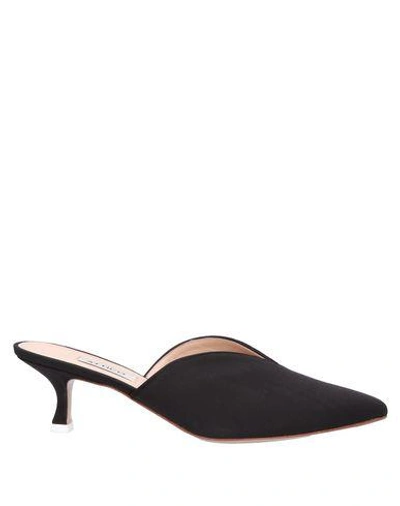 Shop Attico Mules In Black